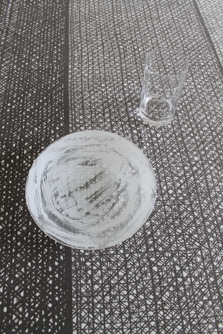 辻和美さん作のガラス皿